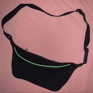 ASOS DESIGN mesh fanny pack with neon tip
